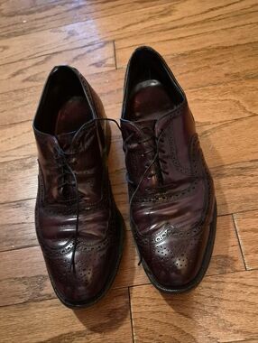Johnston And Murphy  Wingtip Dress Oxfords in Burgundy Mens Sz 12
